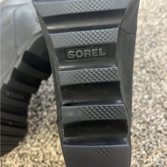 Sorel Conquest Womens Black Leather Wedge Snow Boots Size 8 NL2337-010 - Picture 6 of 7